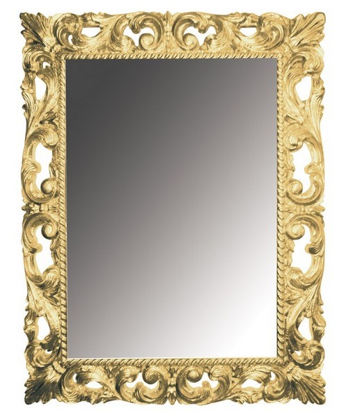 Зеркало прямоугольное, золото, 97х70   (Массив дерева) 515